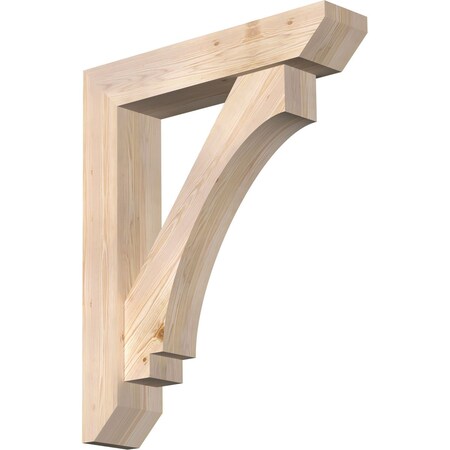 Ekena Millwork Imperial Slat Smooth Bracket w/ Offset Brace, Douglas Fir, 7 1/2"W x 36"D x 44"H BKT0806X36X44IMP06SDF